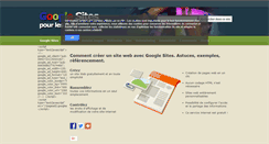 Desktop Screenshot of googlesitespourlesnuls.fr